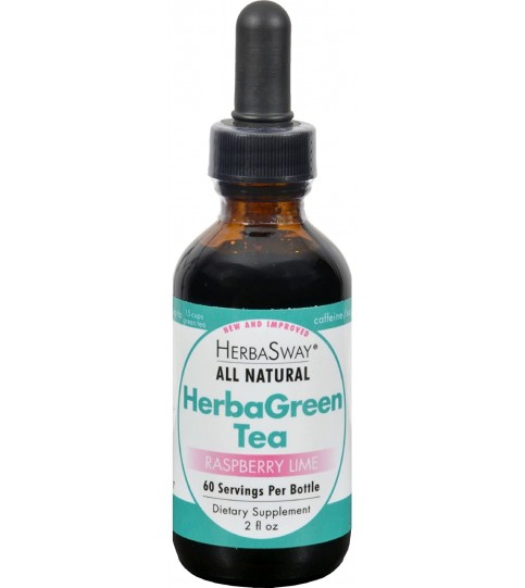 Herbasway Laboratories HerbaGreen Tea Raspberry Lime 2 fl Oz