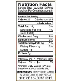 De Lallo Roasted Red Peppers With Garlic (12x12Oz)