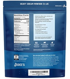 Judee's Bulk Heavy Cream Powder 40lb (5lb Pack of 8)